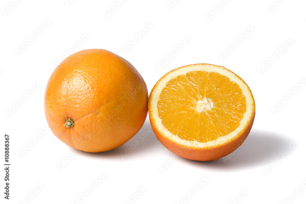 whole and half orange whole and half orange