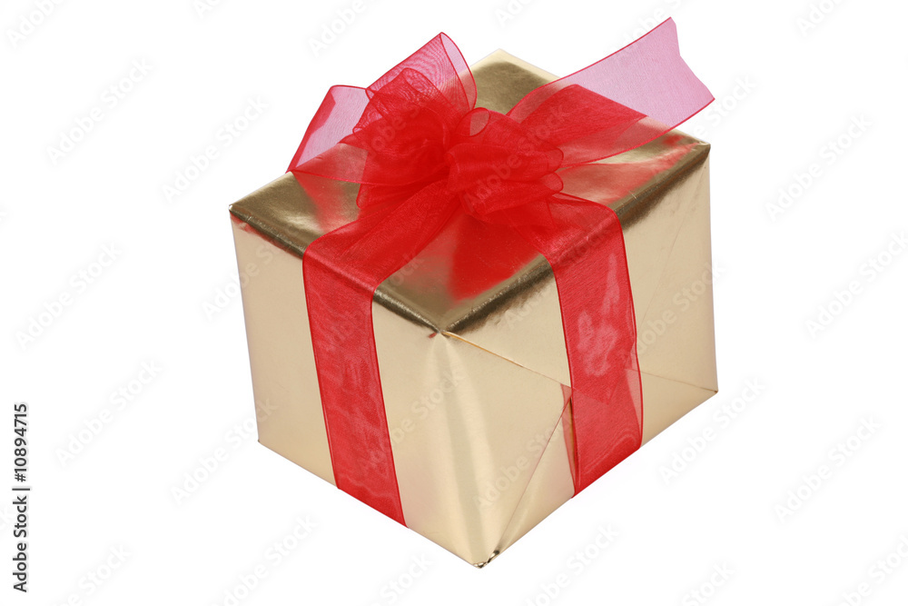 Obraz premium Elegant red and gold present