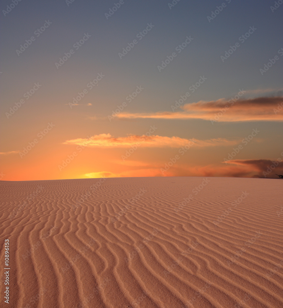 aube sur le désert