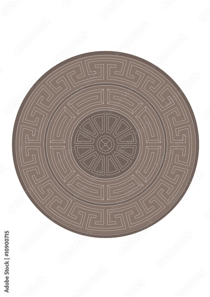 ancient disk - vector illustration