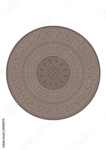 ancient disk - vector illustration