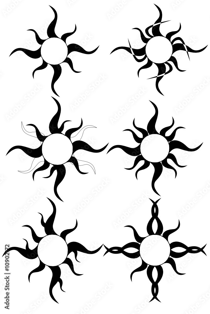 A Tribal Sun Tattoos