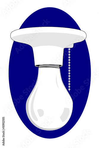 Lightbulb in a pull chain fixture