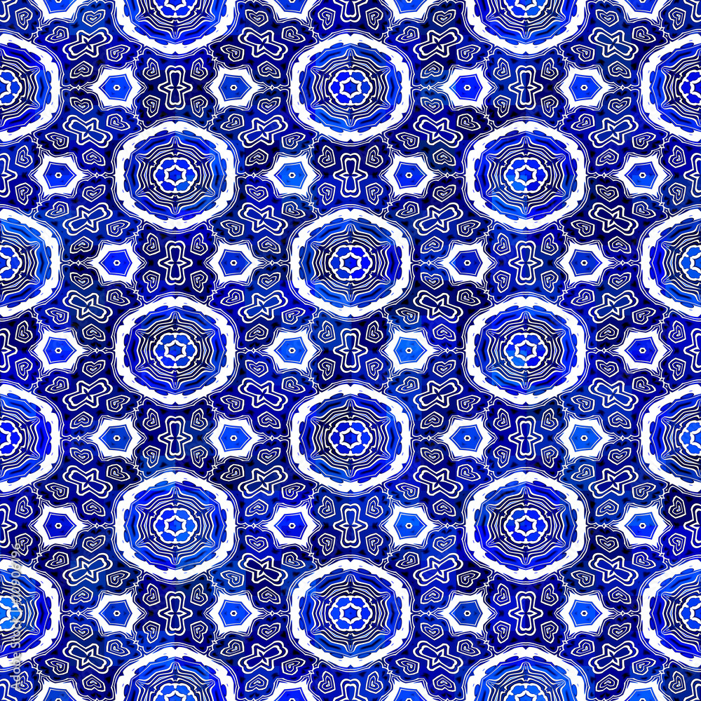 blue ornament pattern