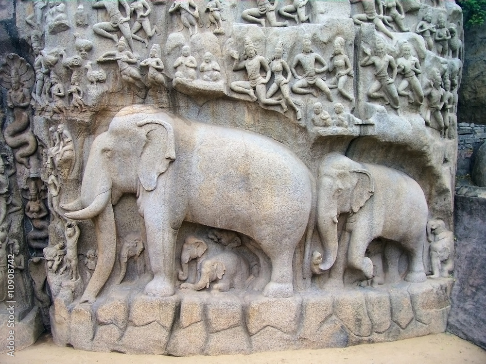Carvings in Mahabalipuram