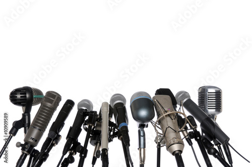 Microphones At Press Conference photo