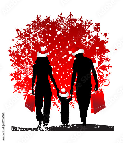Christmas holiday, happy family