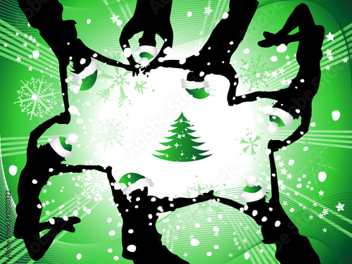 Christmas holiday, people fun, pattern for your design