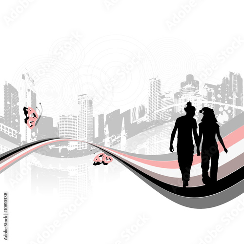 Cityscape background, urban art