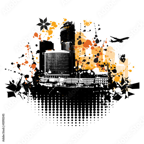 Cityscape background, urban art