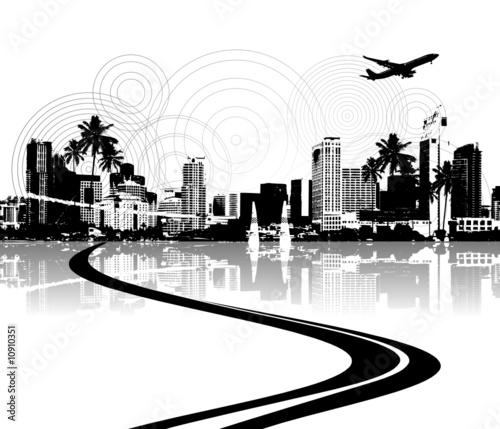Cityscape background, urban art