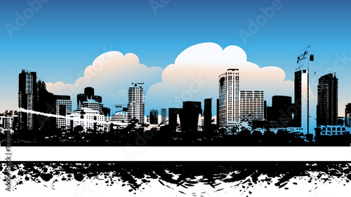 Cityscape background, urban art