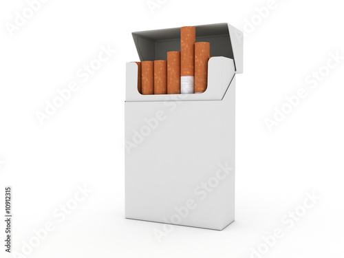 Open pack of cigarettes