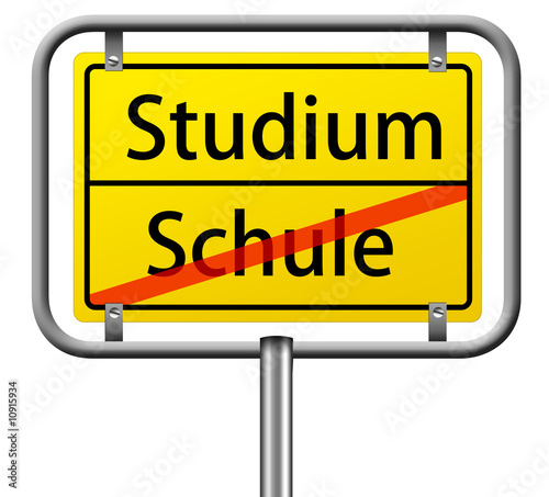 Obraz na płótnie Nach der Schule kommt das Studium