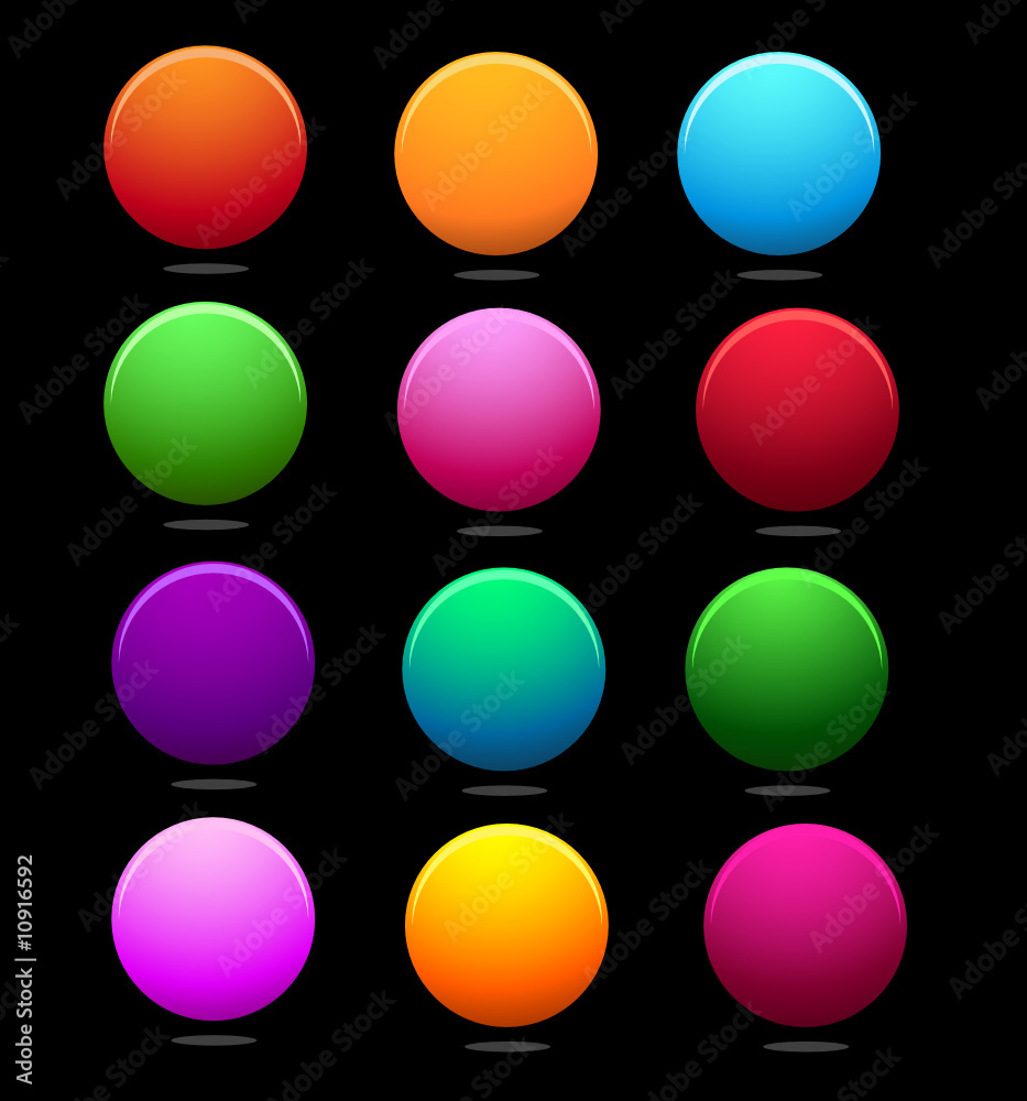 High quality colorful plastic vector icons