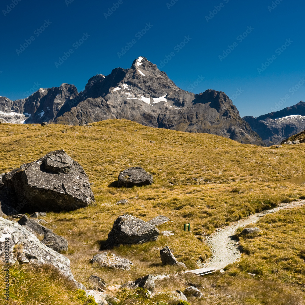 mountains on routeburn track