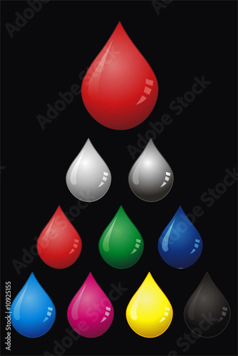 vector drop blood, water and liquid