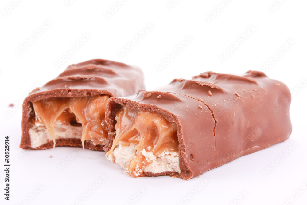 Bar of chocolat isolated on white Bar of chocolat isolated on white