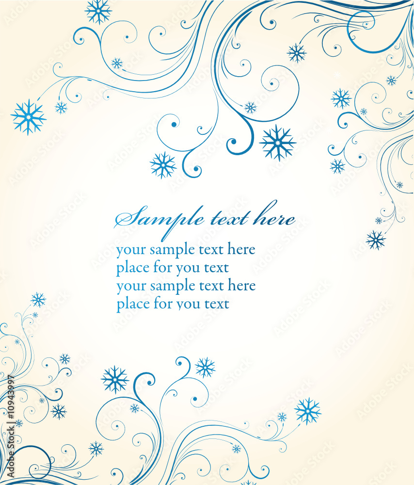 winter floral background