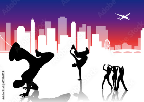 Hip-Hop peoples - city vector pack