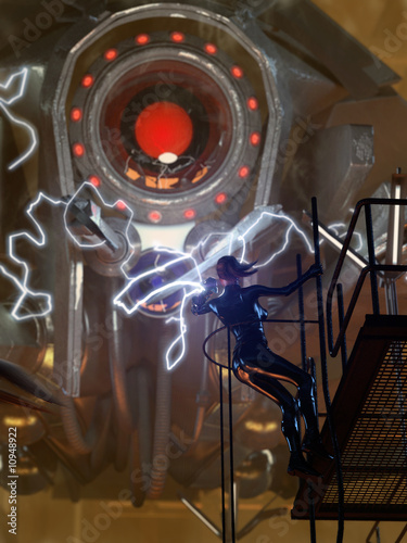 Science fiction robot fight