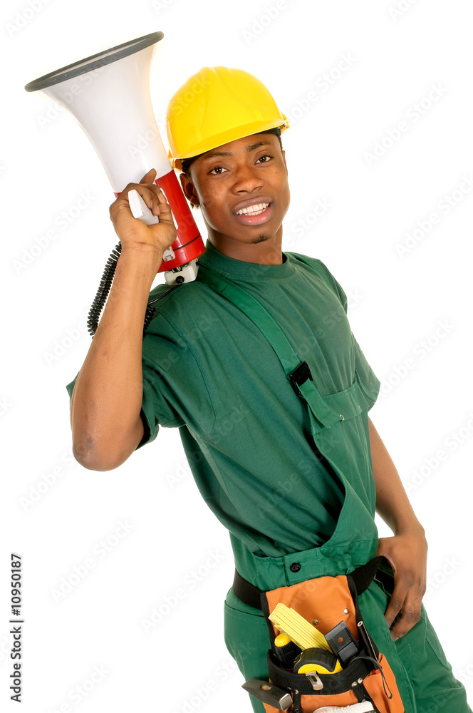 Black construction worker Black construction worker