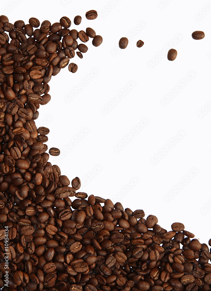 Coffee beans on white background Coffee beans on white background