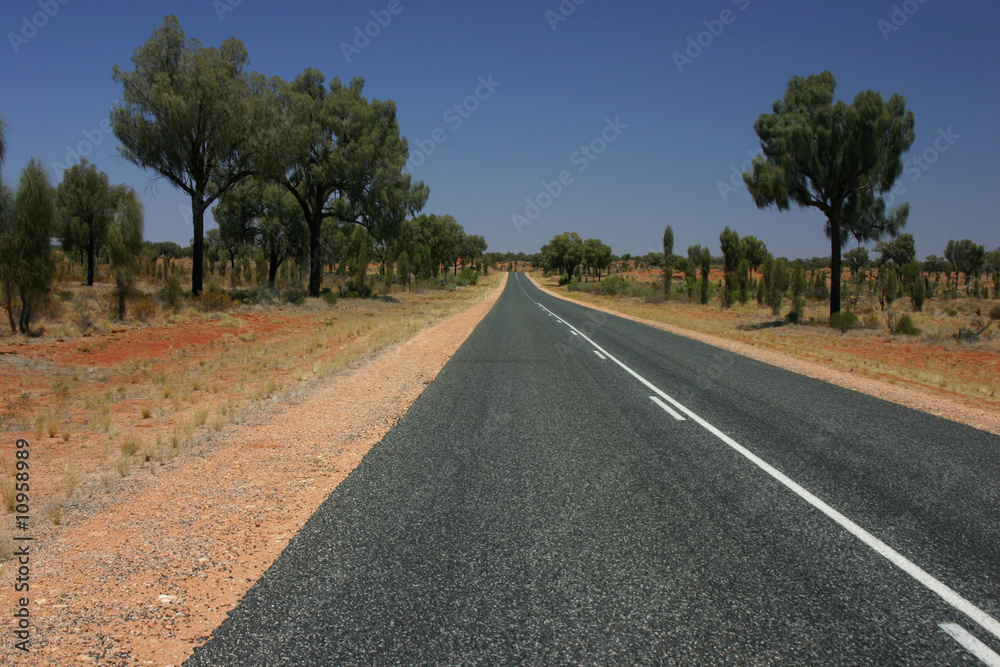 Route de l'outback australien