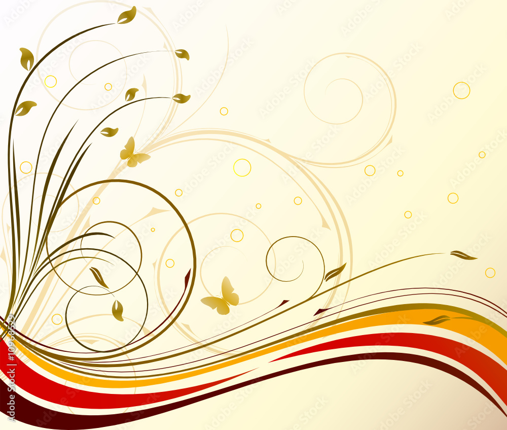 Floral abstract artistic vector background. Floral abstract artistic vector background.