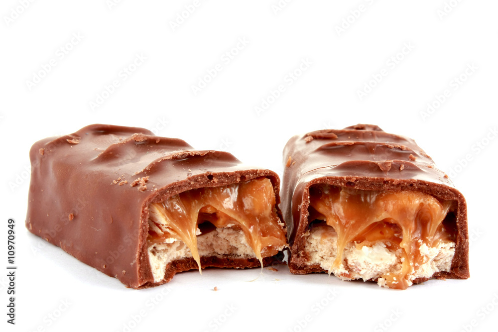 Bar of chocolate isolated on white Bar of chocolate isolated on white