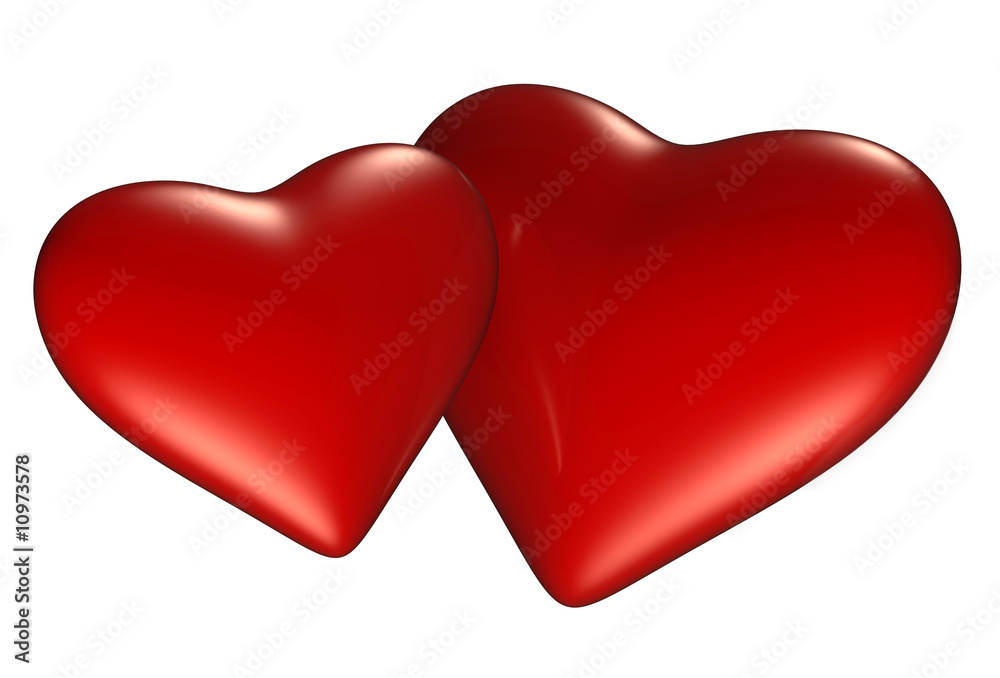 Two heart with clipping path Two heart with clipping path