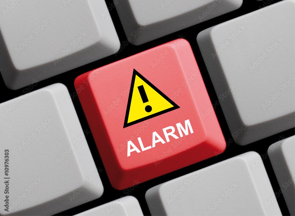 Achtung! Computer Alarm! Stock-Foto | Adobe Stock