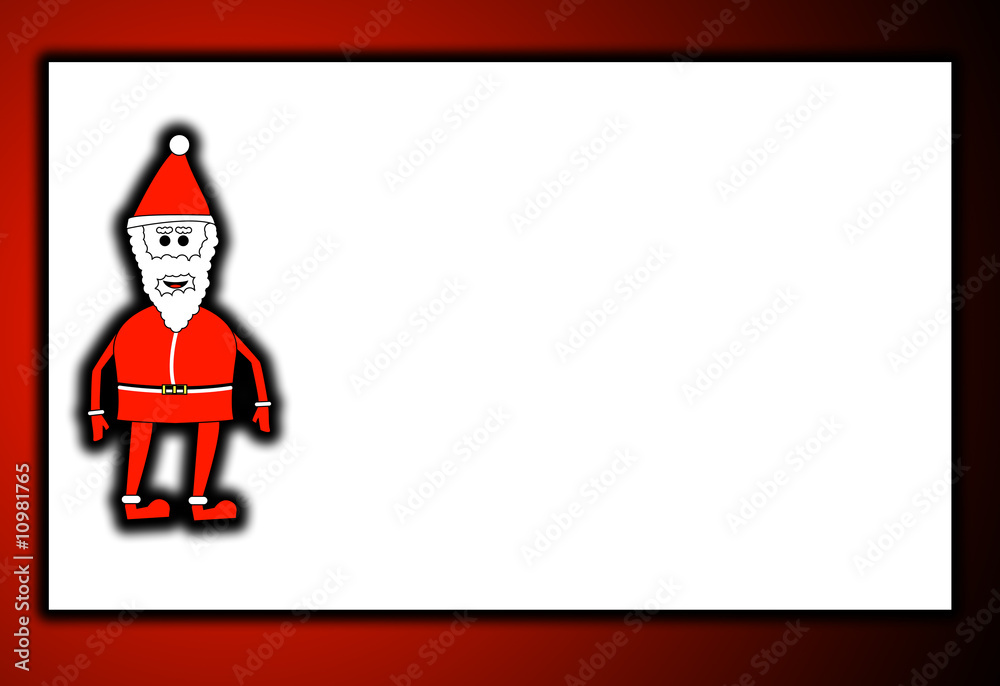 Fototapeta premium Father Christmas With Blank Sign 3