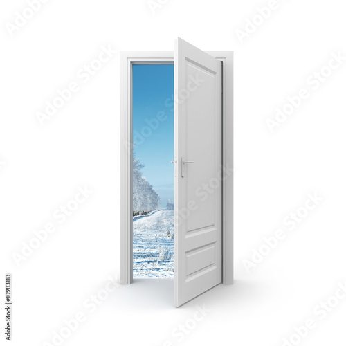 Fototapeta Naklejka Na Ścianę i Meble -  Door to winter