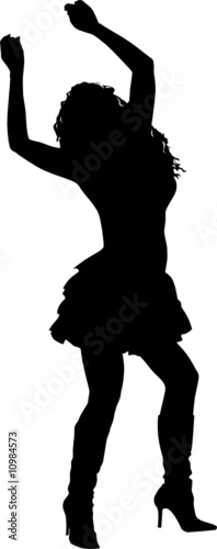vector dancing girl