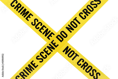 Crime Scene Tape with Clipping Path
