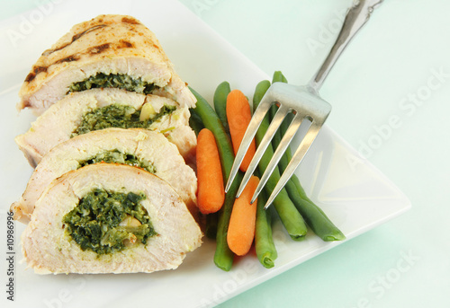 Grilled Chicken Florentine with Vegetables photo