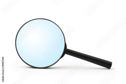 Magnifying glass, isolated on white background