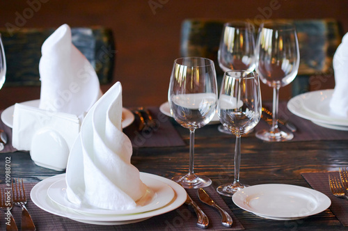 Table in restaurant