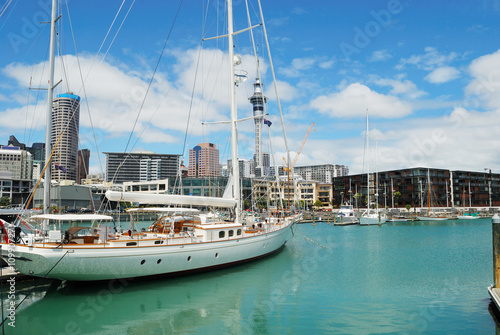 Yacht at Auckland habor, New Zealand