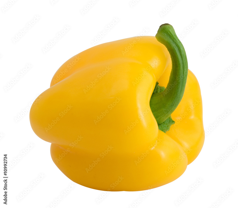 Yellow bell pepper isolated on white background Yellow bell pepper isolated on white background