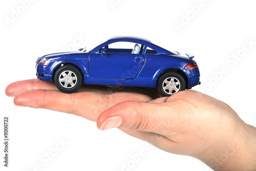 woman hand and car