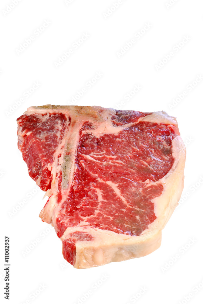 raw T bone steak