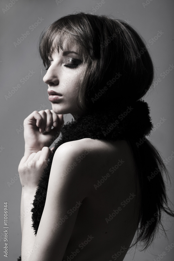 Slim sexy brunette Slim sexy brunette