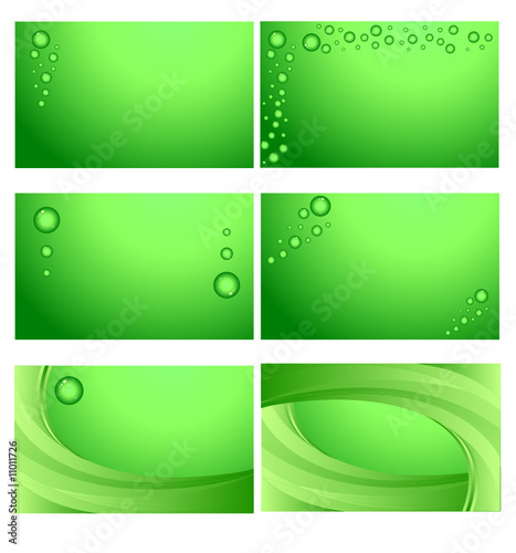 set of high quality green/nature themed business cards