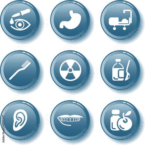 Blue button set 15