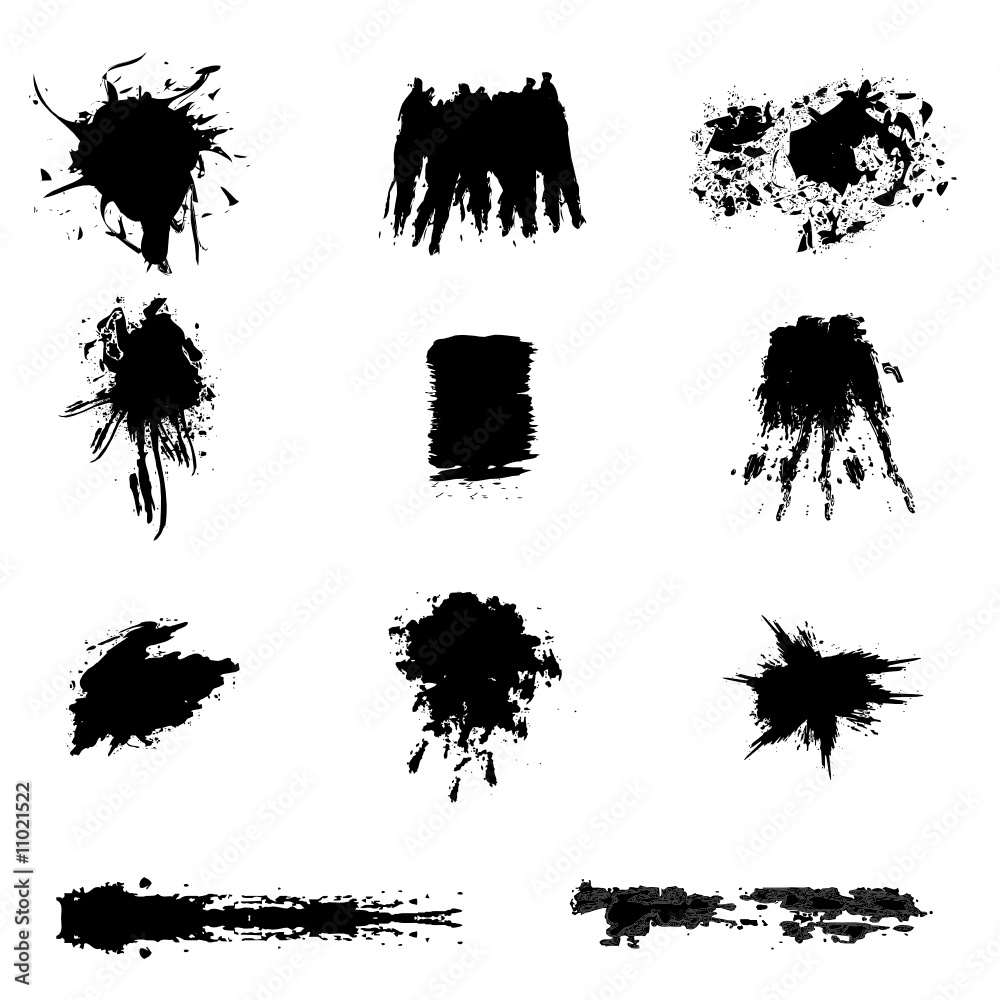 set of grunge vector