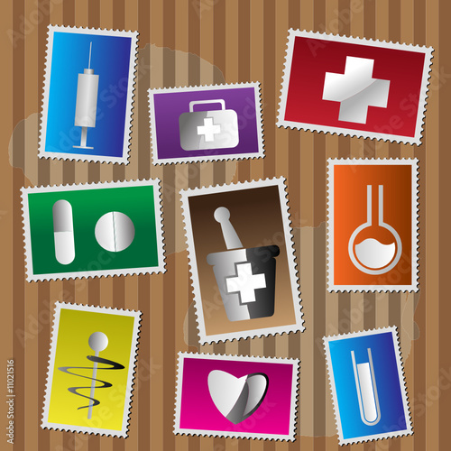 Medical Icon - postage stamp