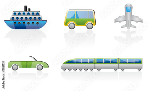 transportation icon set