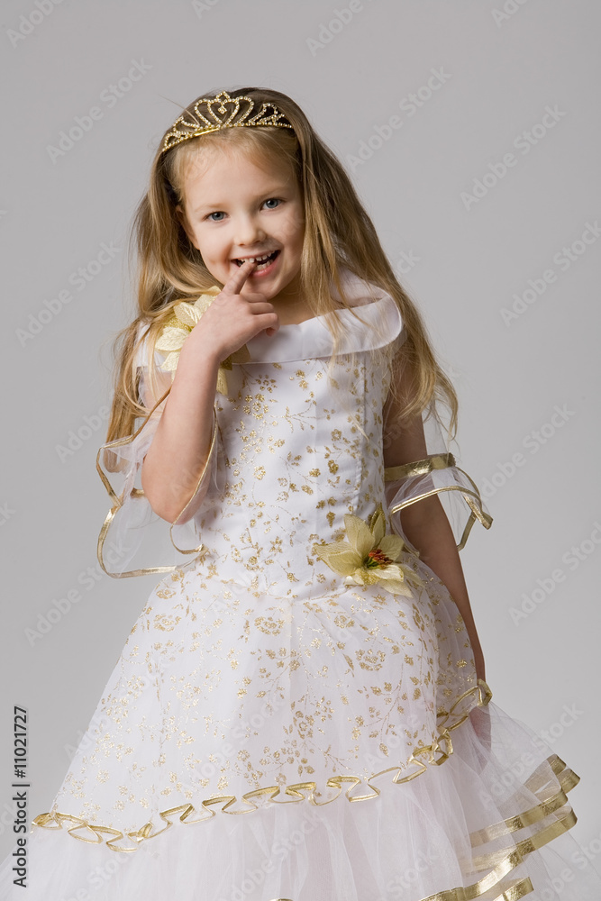 little princess whith crown on long hair little princess whith crown on long hair